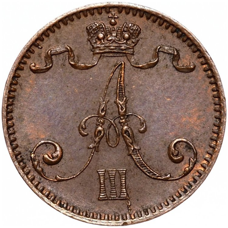 1 пенни 1893 года Для Финляндии