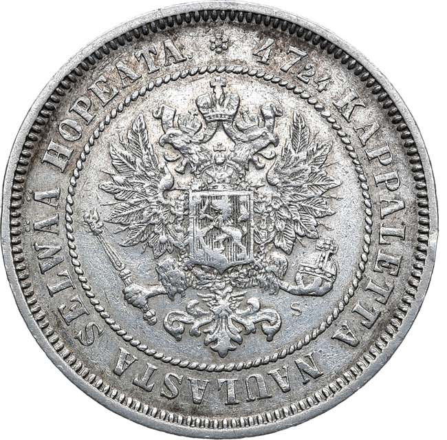 2 марки 1872 года S Для Финляндии