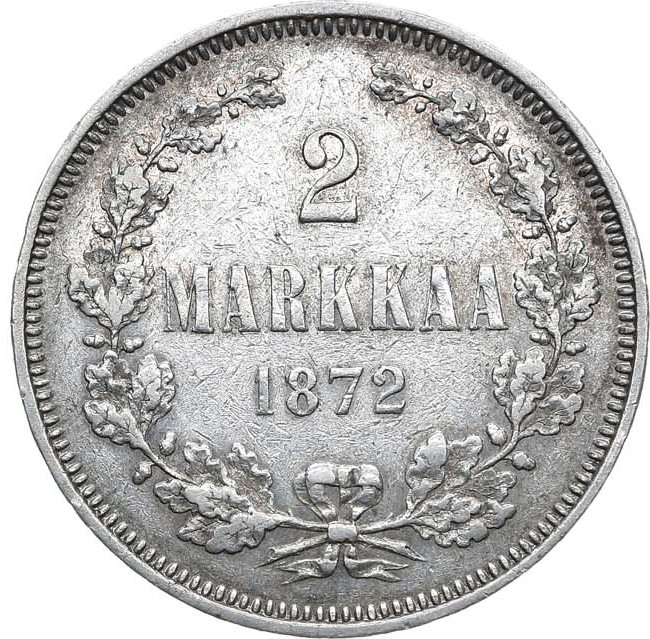 2 марки 1872 года S Для Финляндии