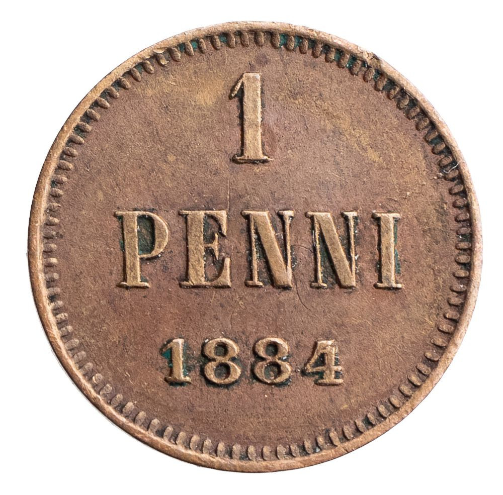 1 пенни 1884 года Для Финляндии