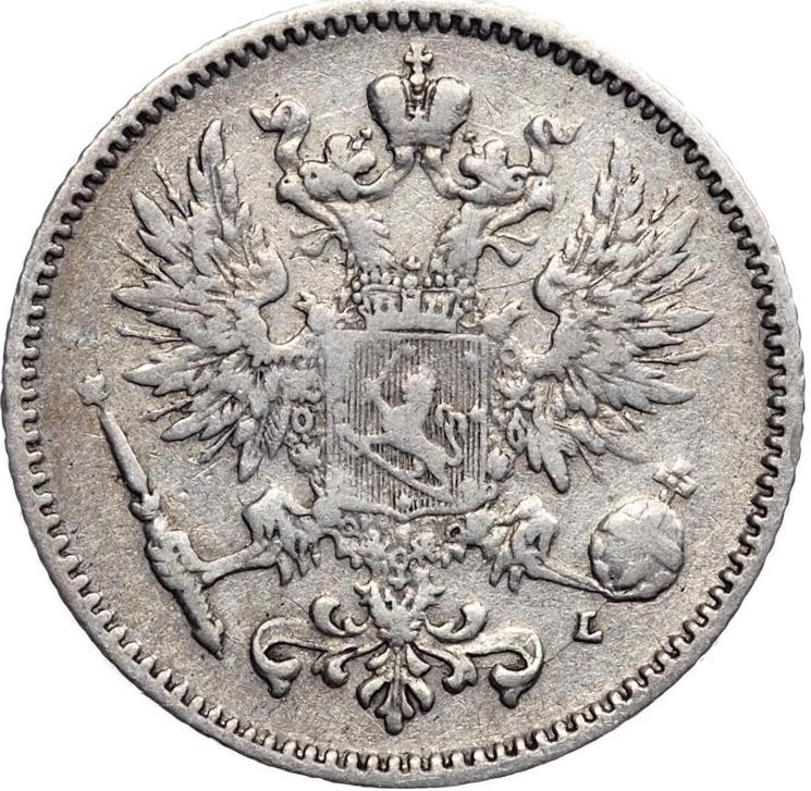 50 пенни 1893 года L Для Финляндии
