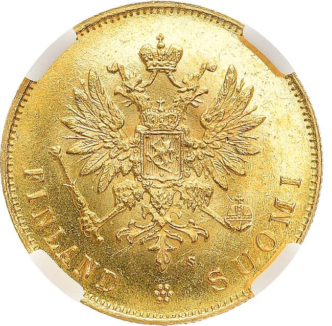 10 марок 1881 года S Для Финляндии