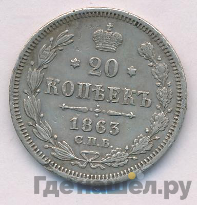20 копеек 1863 года