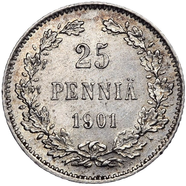 25 пенни 1901 года L Для Финляндии