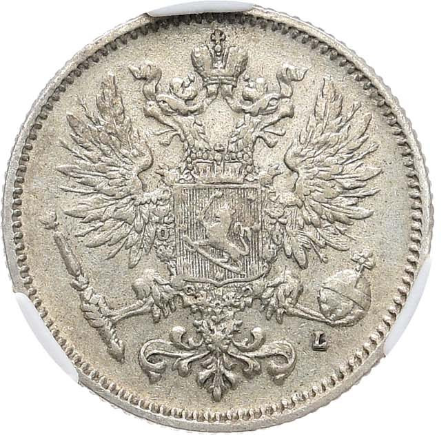 50 пенни 1907 года L Для Финляндии