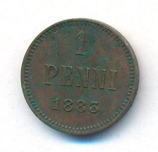 1 пенни 1883 года Для Финляндии