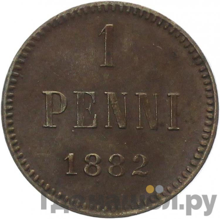 1 пенни 1882 года Для Финляндии