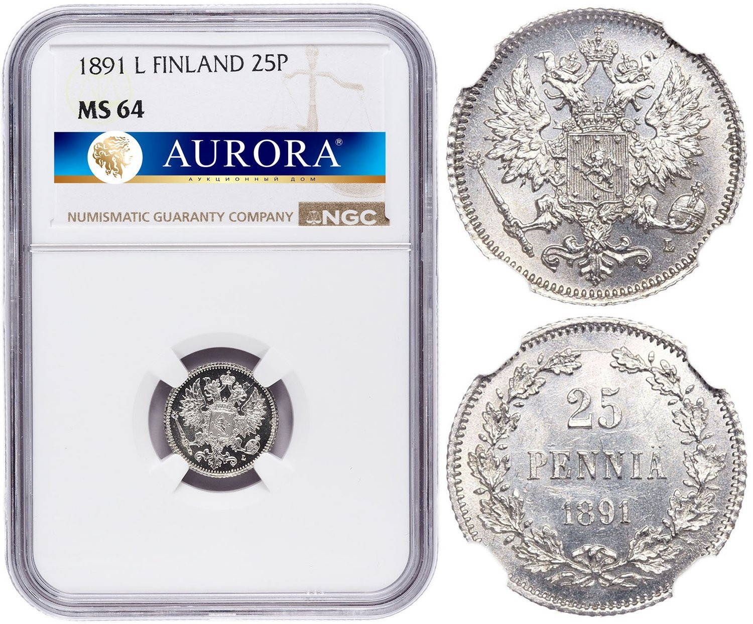 25 пенни 1891 года L Для Финляндии
