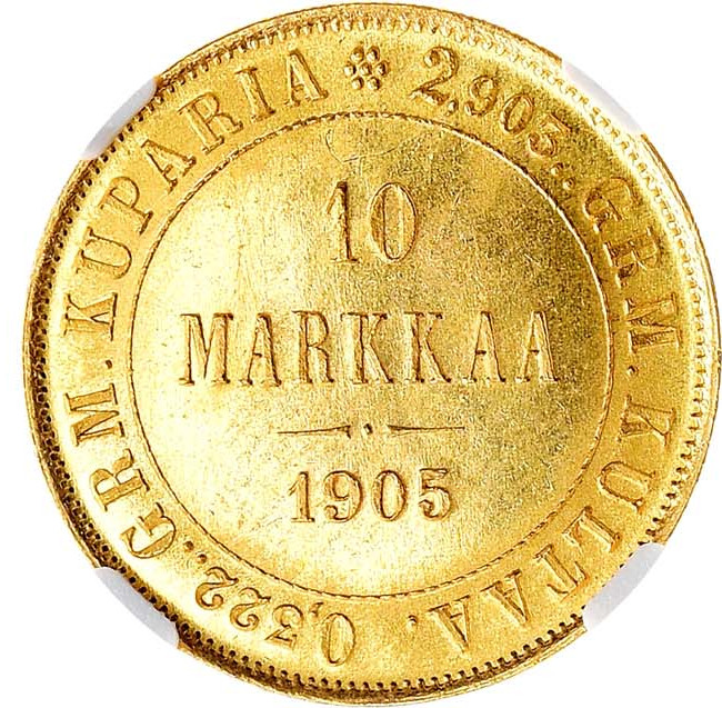 10 марок 1905 года L Для Финляндии