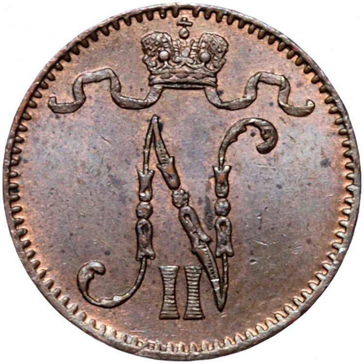 1 пенни 1901 года Для Финляндии