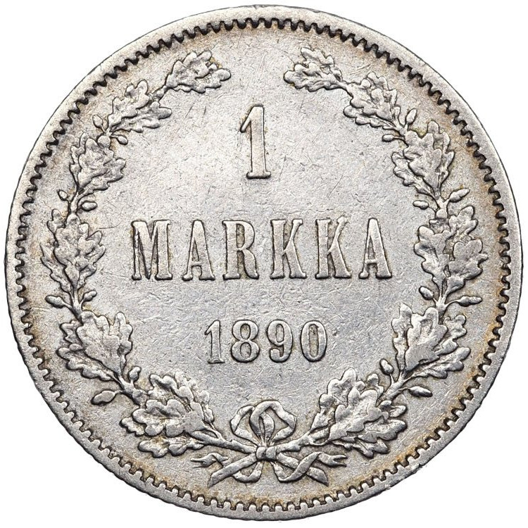 1 марка 1890 года L Для Финляндии