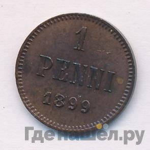 1 пенни 1899 года Для Финляндии