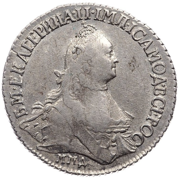 Полуполтинник 1766 года ММД EI