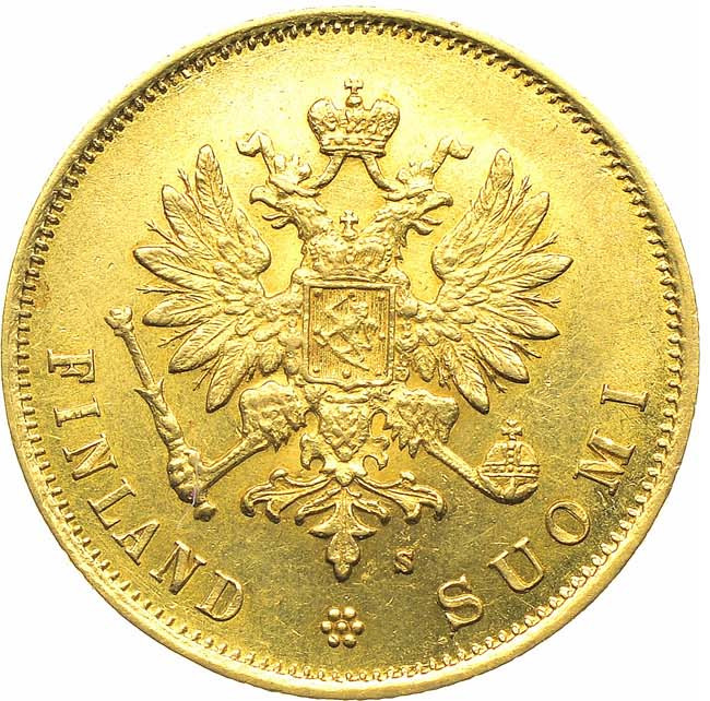 10 марок 1879 года S Для Финляндии