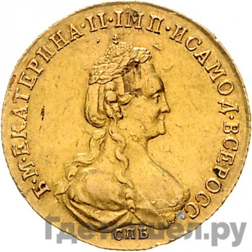 5 рублей 1782 года
