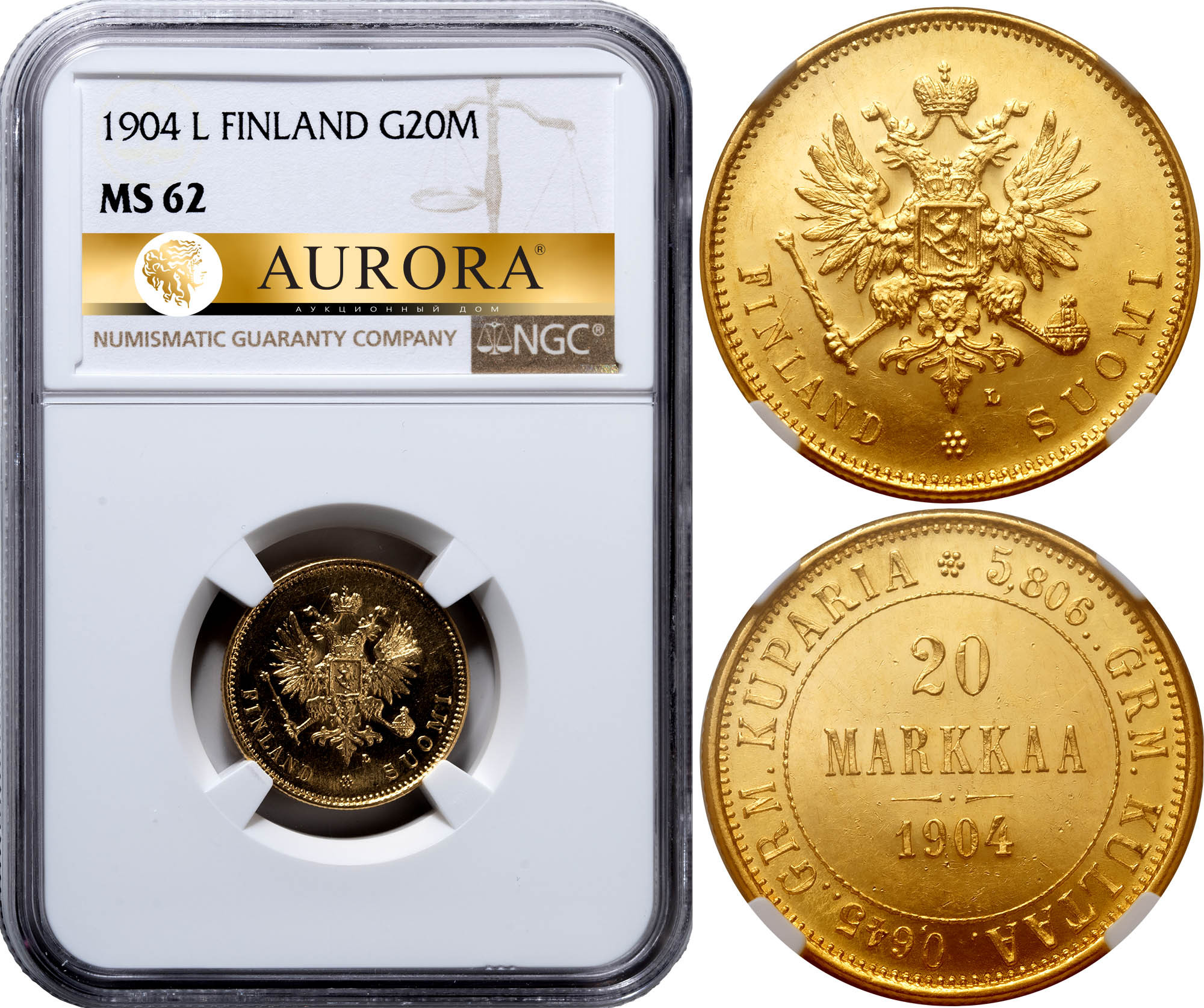 20 марок 1904 года L Для Финляндии