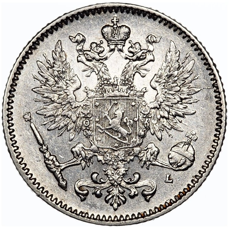 50 пенни 1893 года L Для Финляндии