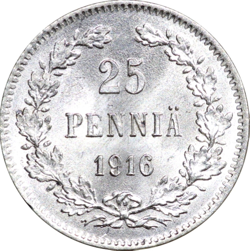 25 пенни 1916 года S Для Финляндии
