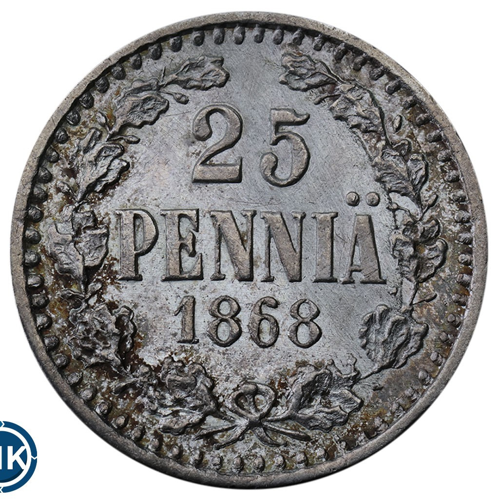 25 пенни 1868 года S Для Финляндии
