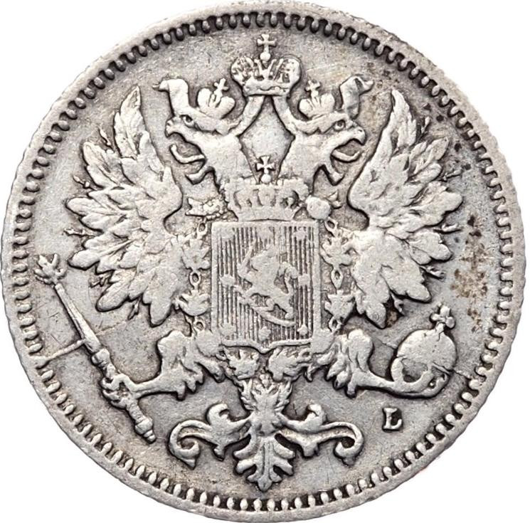 25 пенни 1890 года L Для Финляндии