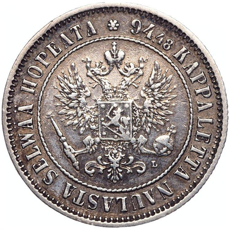 1 марка 1890 года L Для Финляндии
