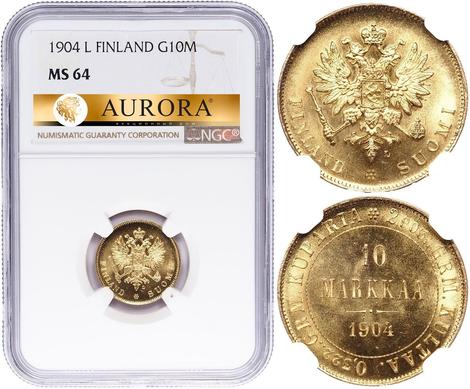 10 марок 1904 года L Для Финляндии