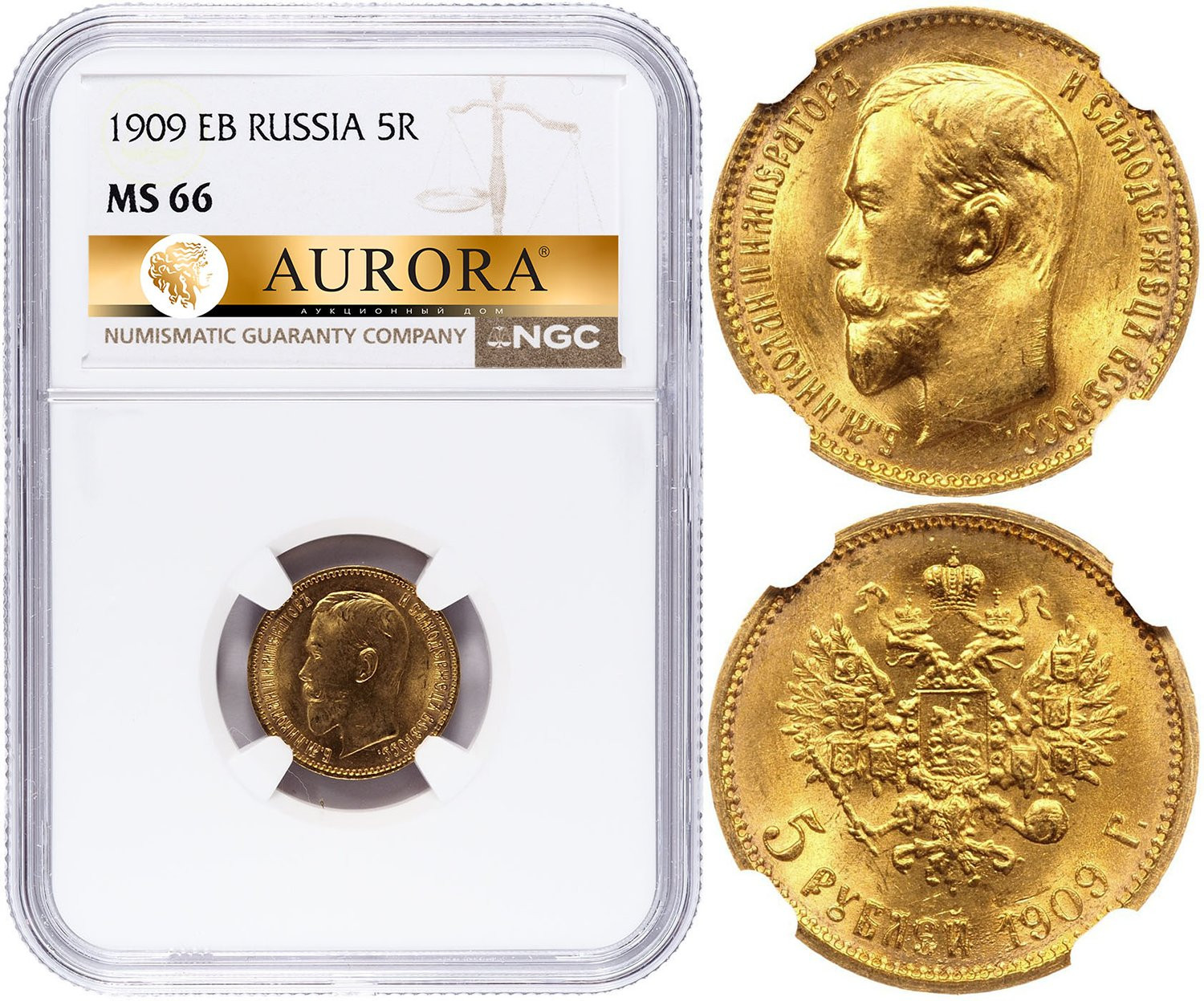 5 рублей 1909 года