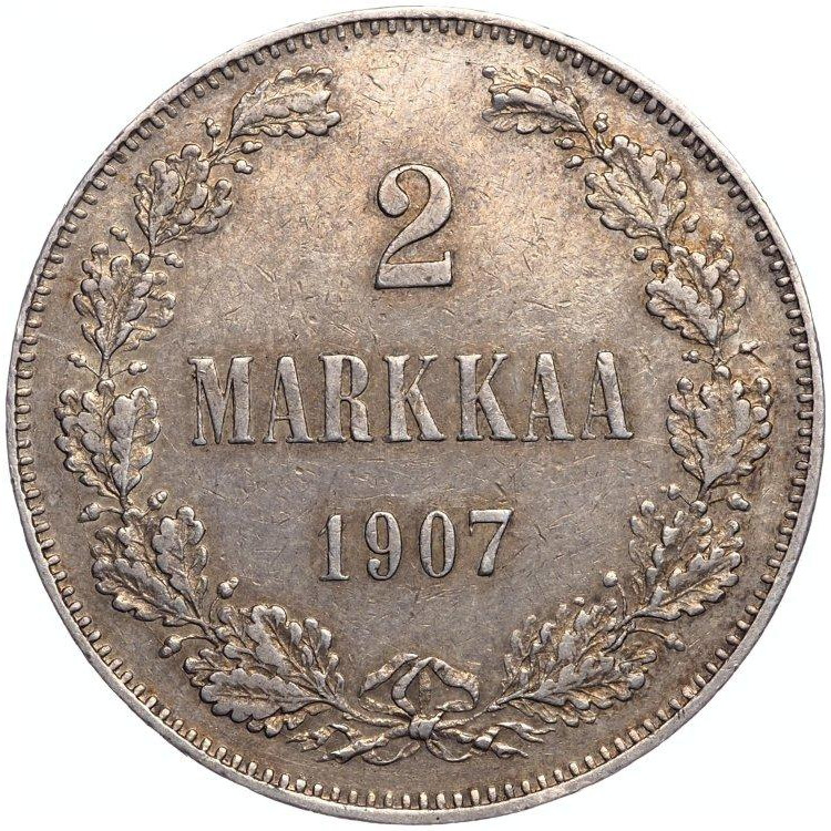2 марки 1907 года L Для Финляндии