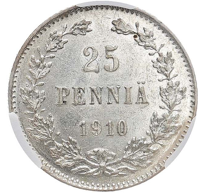 25 пенни 1910 года L Для Финляндии