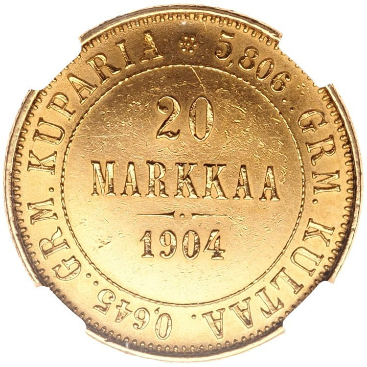 20 марок 1904 года L Для Финляндии