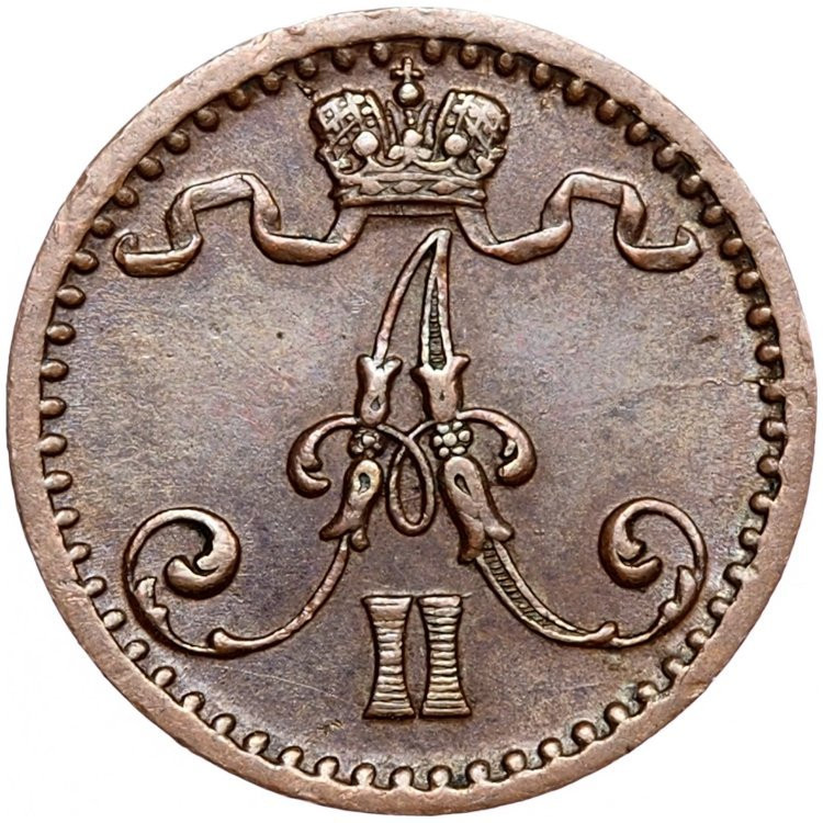 1 пенни 1871 года Для Финляндии