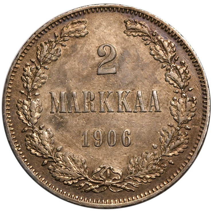 2 марки 1906 года L Для Финляндии