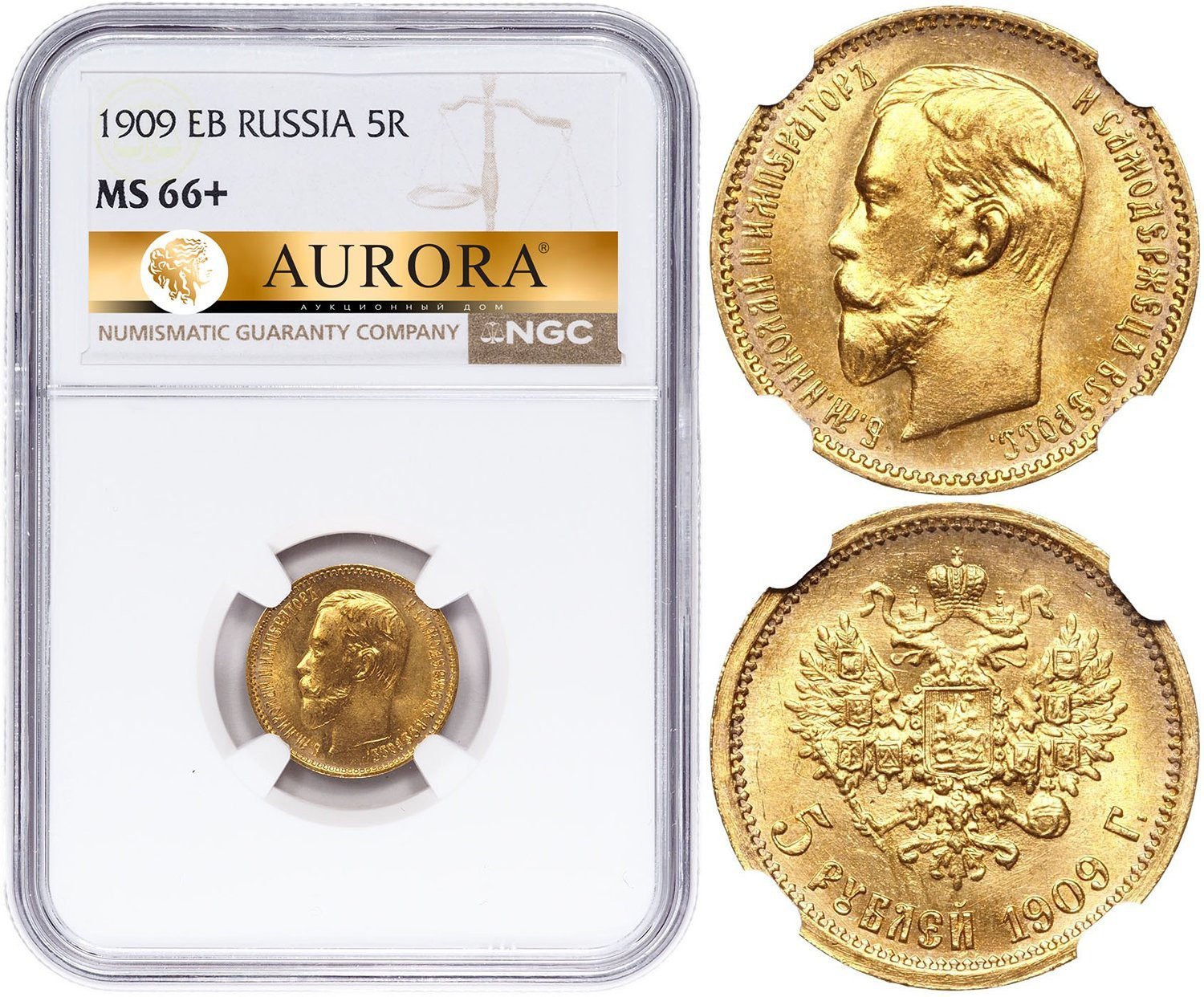 5 рублей 1909 года