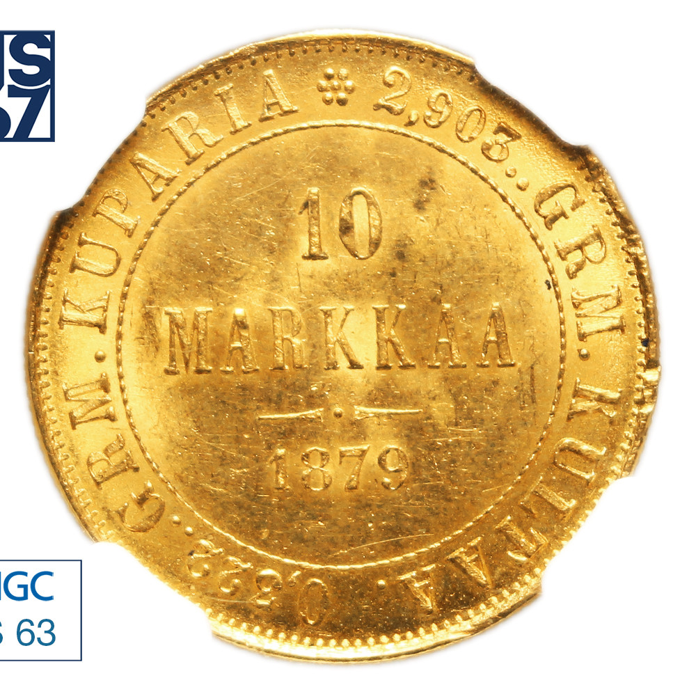10 марок 1879 года S Для Финляндии