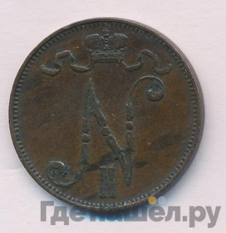 5 пенни 1901 года Для Финляндии
