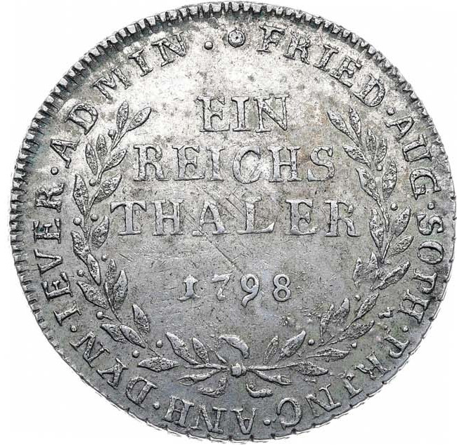 Полталера 1798 года Йеверская монета