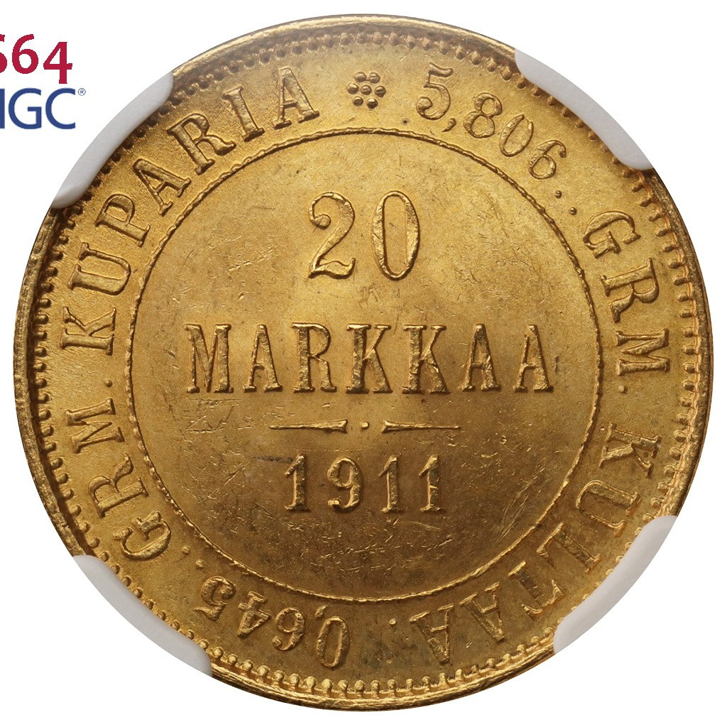 20 марок 1911 года L Для Финляндии