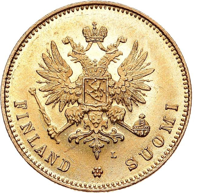20 марок 1891 года L Для Финляндии
