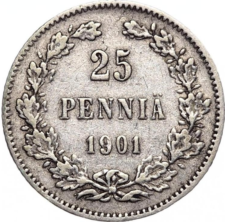 25 пенни 1901 года L Для Финляндии