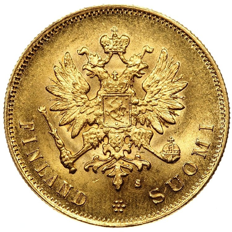 10 марок 1882 года S Для Финляндии
