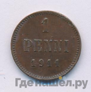 1 пенни 1911 года Для Финляндии