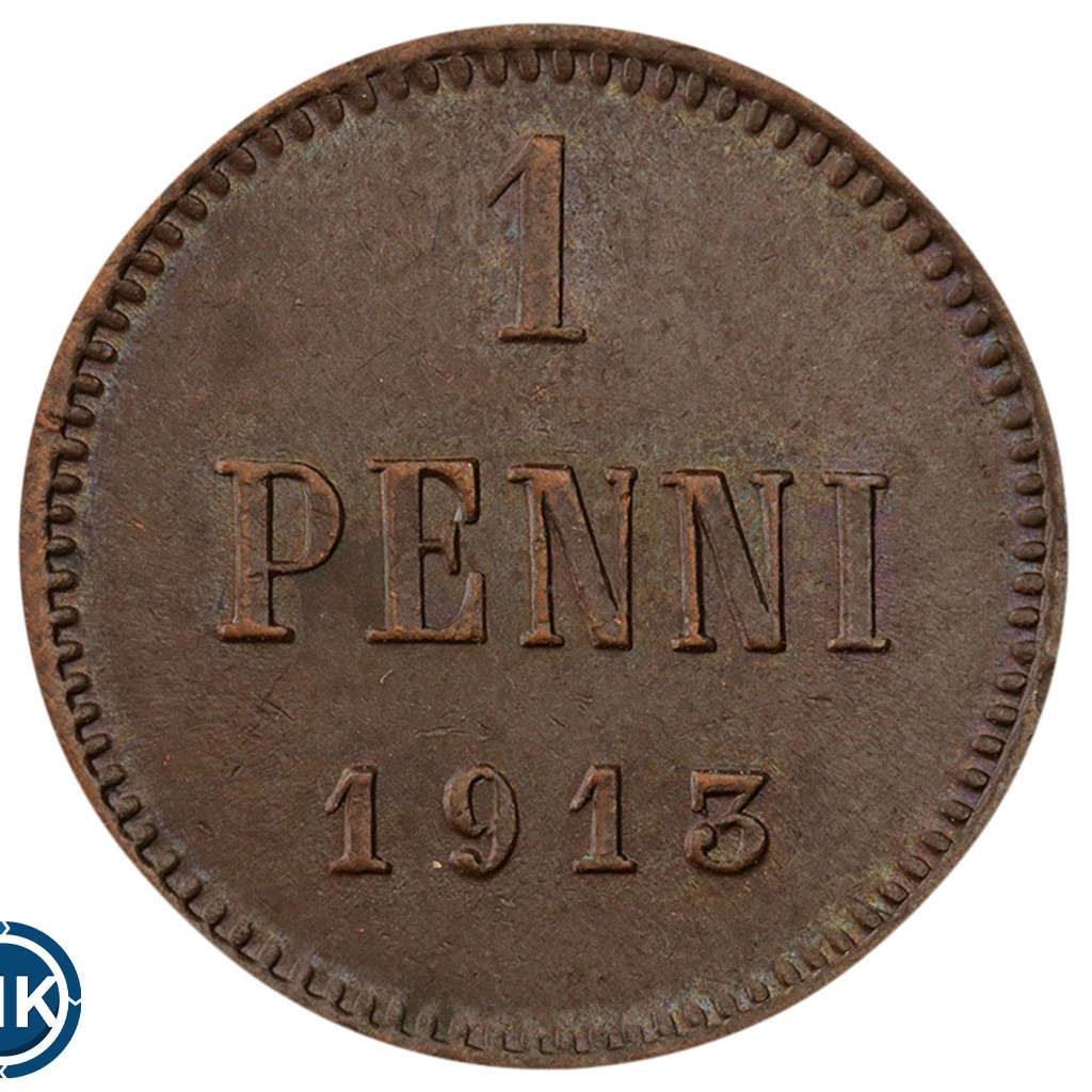 1 пенни 1913 года Для Финляндии