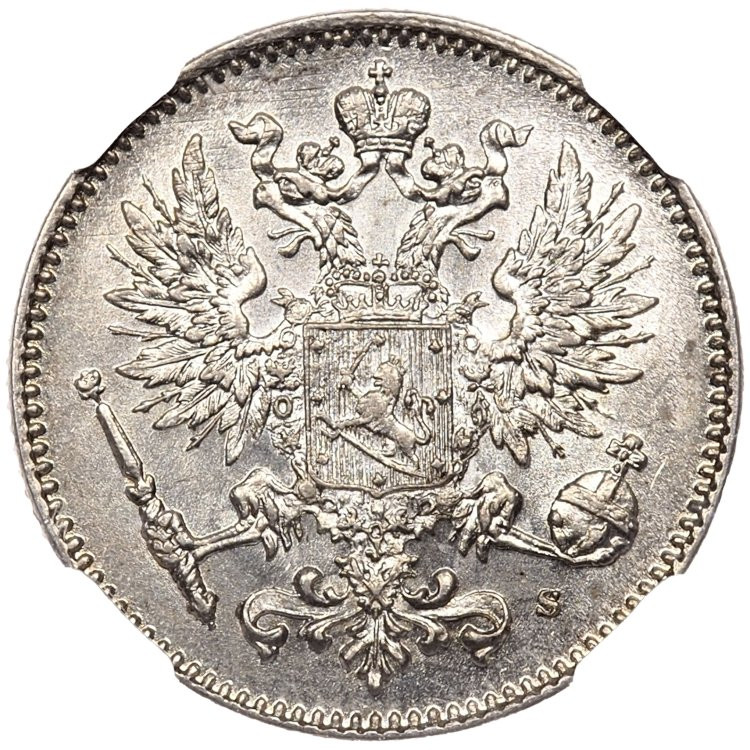 50 пенни 1916 года S Для Финляндии