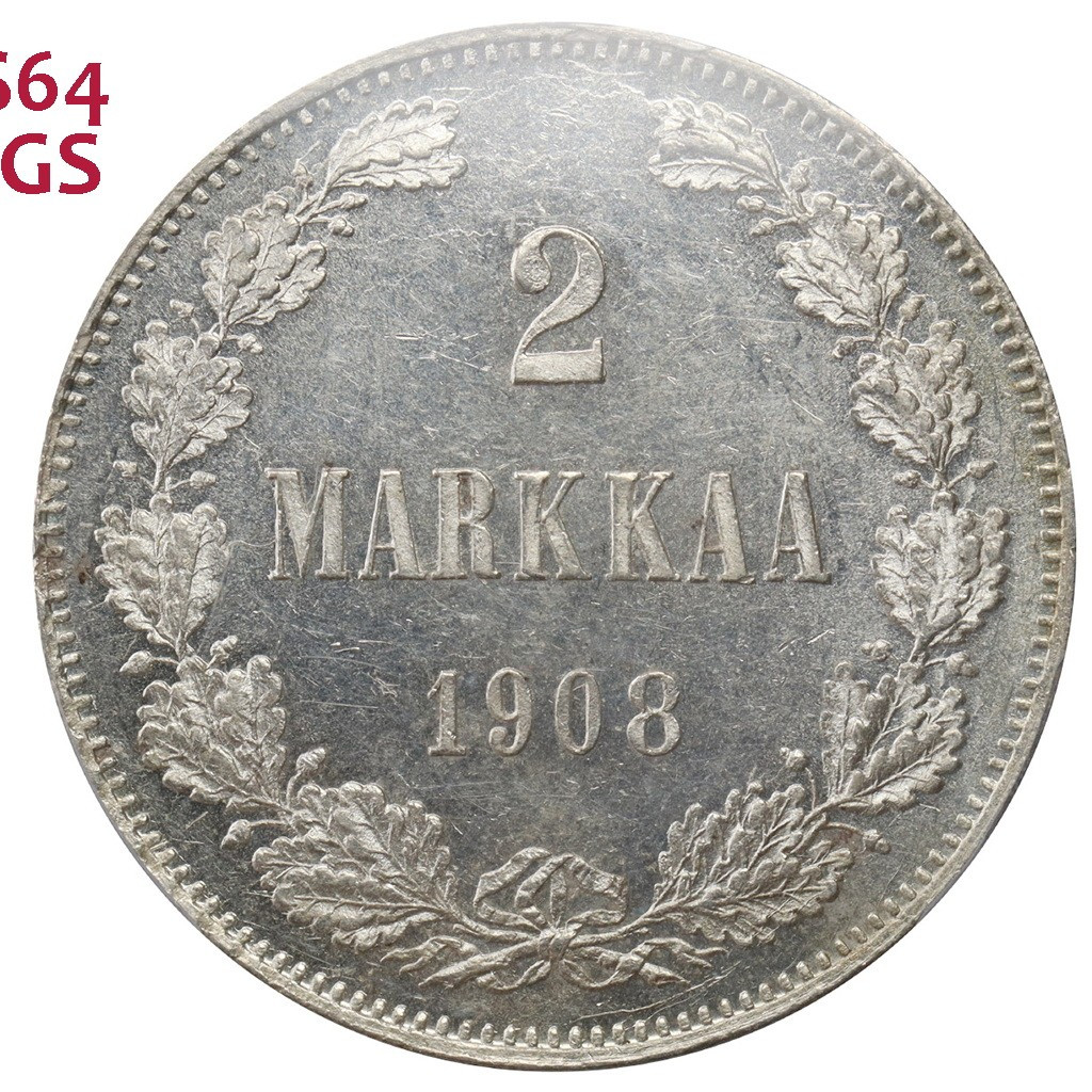 2 марки 1908 года L Для Финляндии