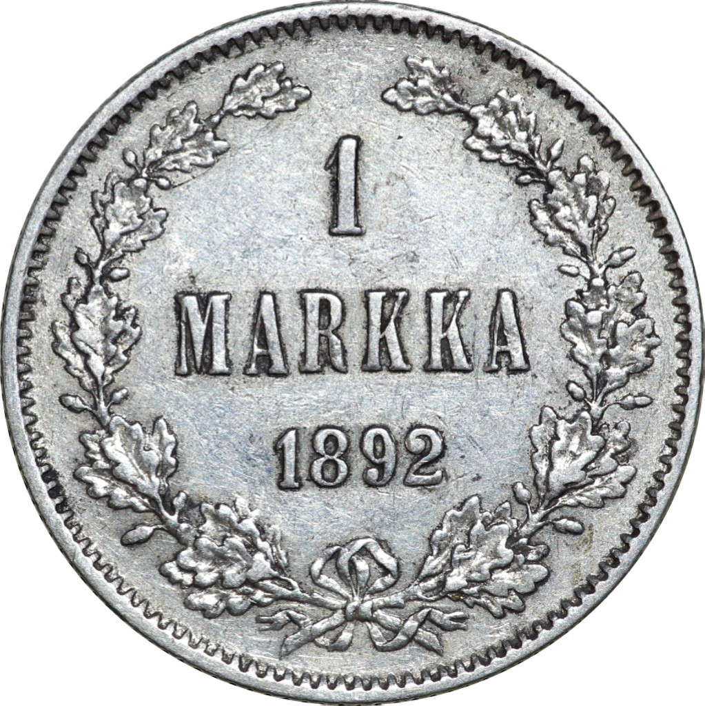 1 марка 1892 года L Для Финляндии