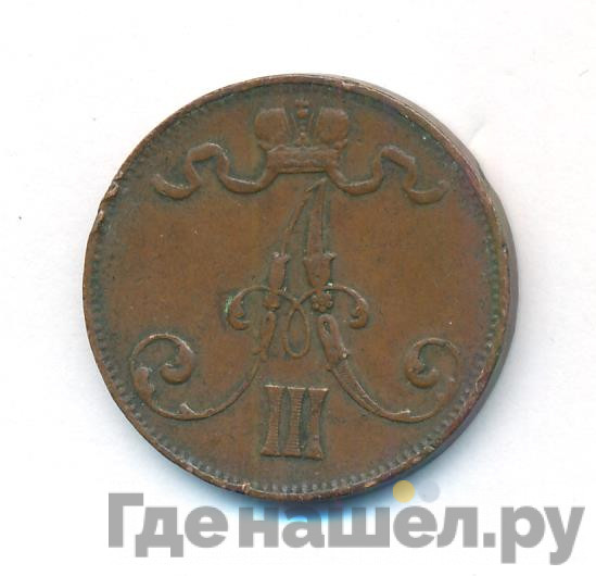 5 пенни 1889 года Для Финляндии