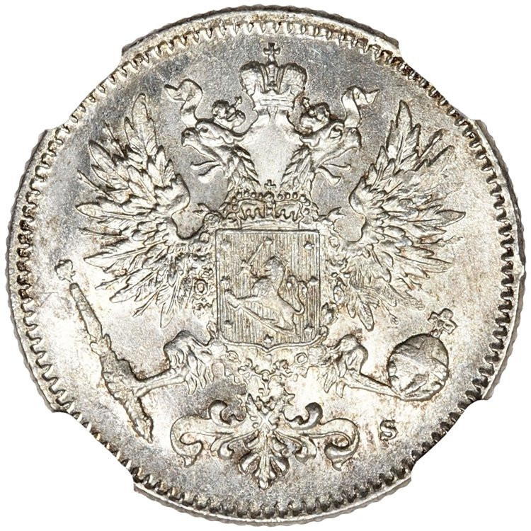 50 пенни 1916 года S Для Финляндии