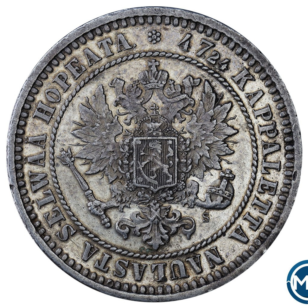 2 марки 1870 года S Для Финляндии