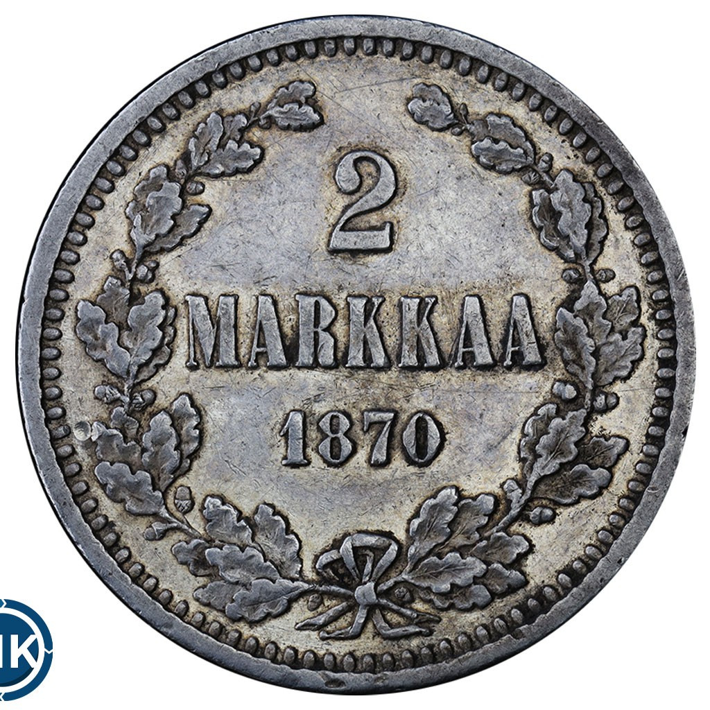 2 марки 1870 года S Для Финляндии