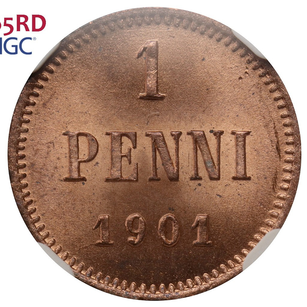 1 пенни 1901 года Для Финляндии